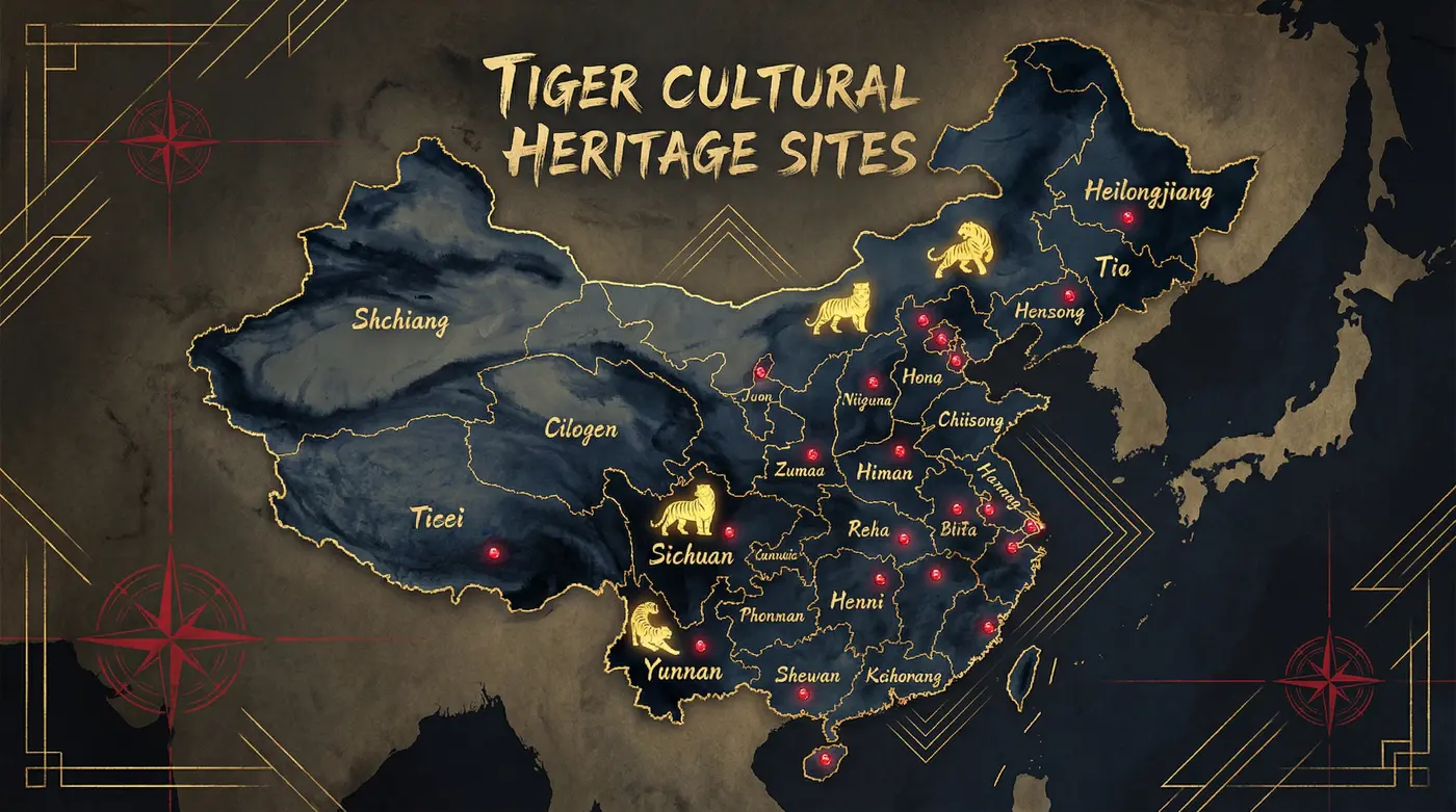 虎脉寻踪 - 四虎影视 | 中国虎文化分布地图